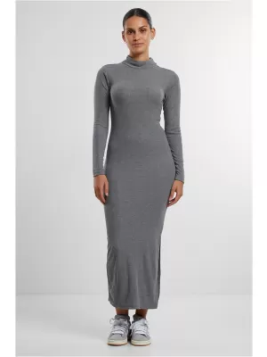 Dámské šaty URBAN CLASSICS TB6933 DARK GREY MELANGE