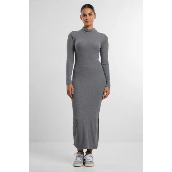  Dámské šaty URBAN CLASSICS TB6933 DARK GREY MELANGE 