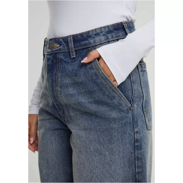  Dámské džíny URBAN CLASSICS TB7099 NEW DARK BLUE WASHED 