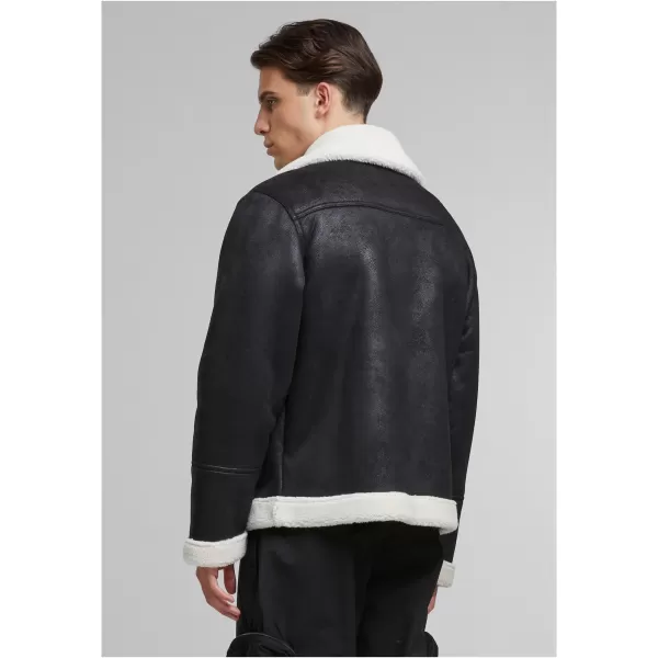  Pánská bunda URBAN CLASSICS TB7048 BLACK/WHITE SAND 