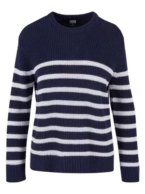 Dámský svetr URBAN CLASSICS TB6895 NAVY/WHITE