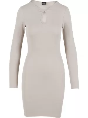 Dámské šaty URBAN CLASSICS TB6995 WHITE/SAND