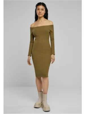 Dámské šaty URBAN CLASSICS TB6145 TINI OLIVE