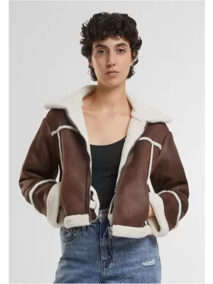 Dámská bunda URBAN CLASSICS TB7076 BROWN/WHITE SAND