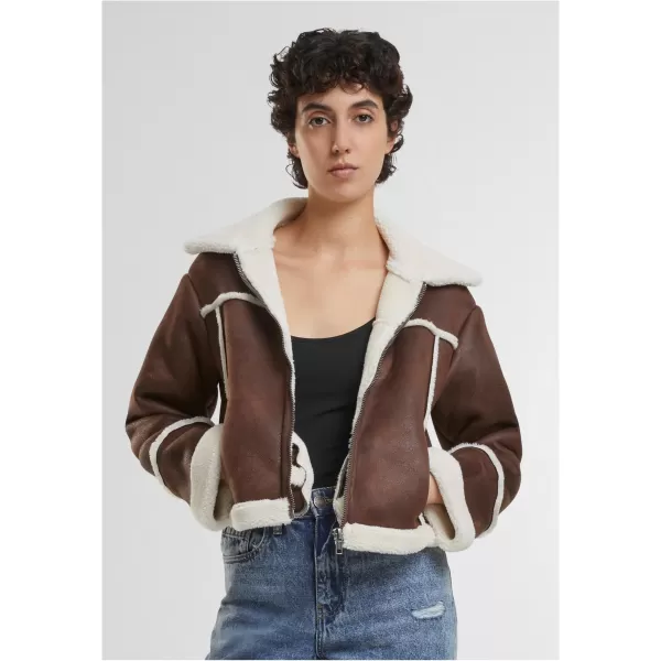  Dámská bunda URBAN CLASSICS TB7076 BROWN/WHITE SAND 