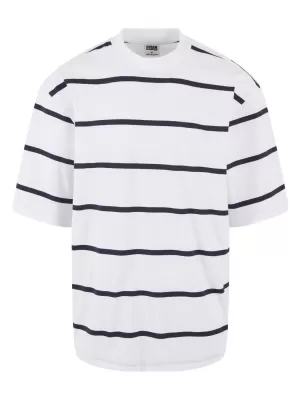 Pánské triko URBAN CLASSICS TB6412 WHITE/NAVY