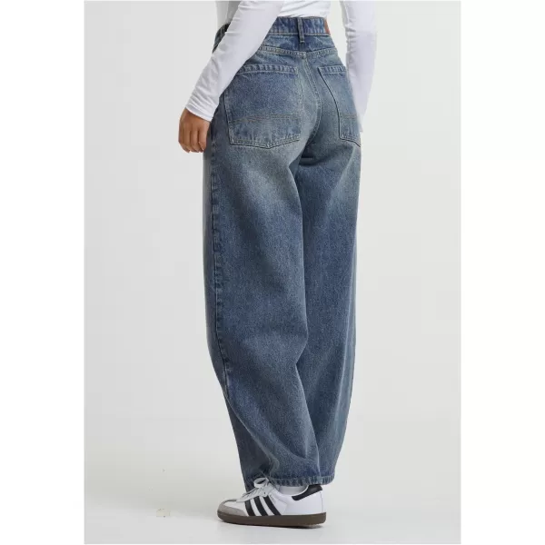  Dámské džíny URBAN CLASSICS TB7099 NEW DARK BLUE WASHED 