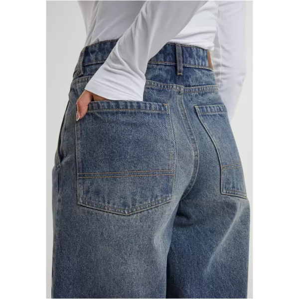  Dámské džíny URBAN CLASSICS TB7099 NEW DARK BLUE WASHED 