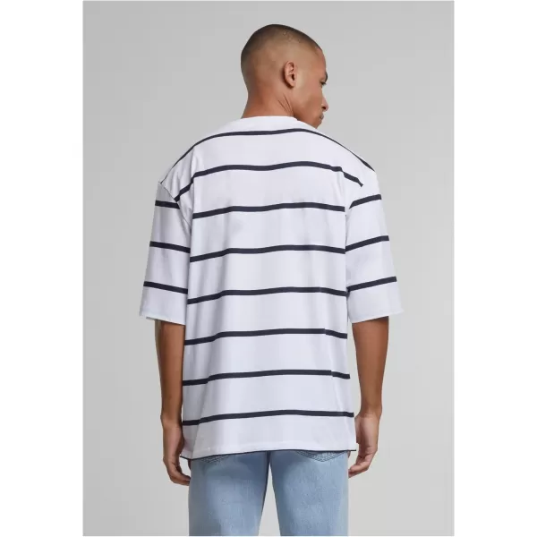  Pánské triko URBAN CLASSICS TB6412 WHITE/NAVY 