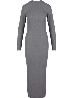 Dámské šaty URBAN CLASSICS TB6933 DARK GREY MELANGE