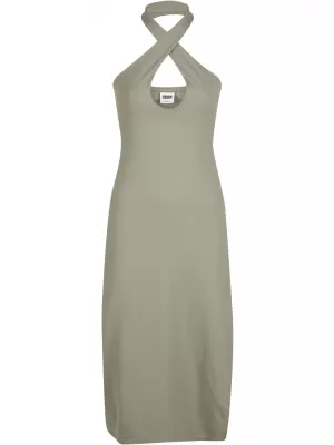 Dámské šaty URBAN CLASSICS TB7499 PALE OLIVE