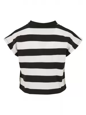 Dámské triko URBAN CLASSICS TB3631A BLACK/WHITE/BLACK