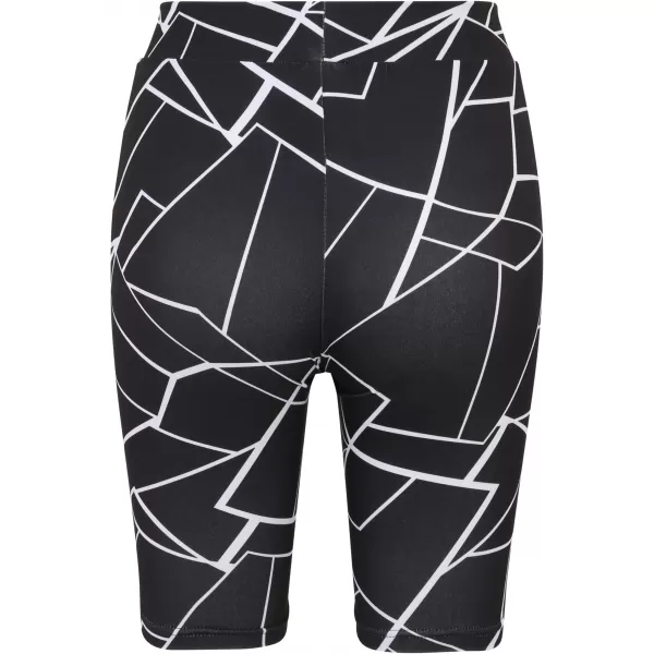  Dámské kraťasy URBAN CLASSICS TB4346A GEOMETRIC BLACK/BLACK 2 PACK 