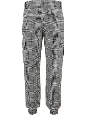 Dětské kalhoty URBAN CLASSICS UCK3138 BLACK/WHITE