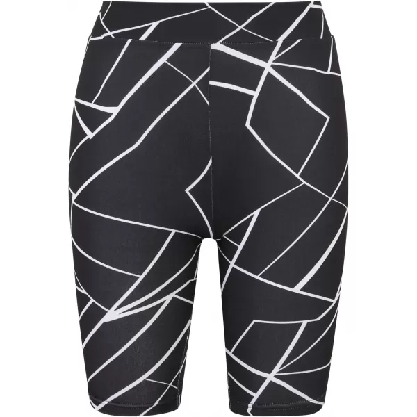 Dámské kraťasy URBAN CLASSICS TB4346A GEOMETRIC BLACK/BLACK 2 PACK 