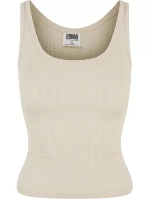 Dámské tílko URBAN CLASSICS TB6870A WHITE SAND/BLACK