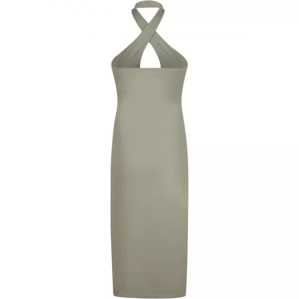  Dámské šaty URBAN CLASSICS TB7499 PALE OLIVE 