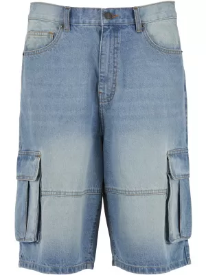 Pánské kraťasy URBAN CLASSICS TB7367 NEW LIGHT BLUE DIRTY WASHED