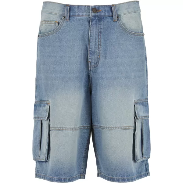  Pánské kraťasy URBAN CLASSICS TB7367 NEW LIGHT BLUE DIRTY WASHED 