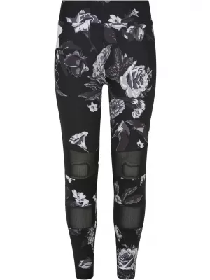 Dětské legíny URBAN CLASSICS UCK4005 DARK FLOWER AOP