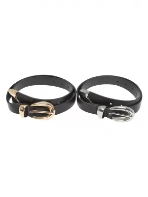 Dámský pásek URBAN CLASSICS TB7211A BLACK/GOLD/BLACK/SILVER