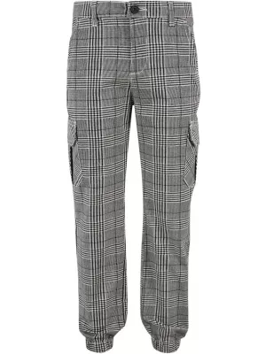 Dětské kalhoty URBAN CLASSICS UCK3138 BLACK/WHITE