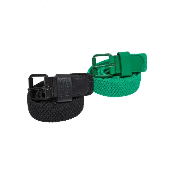  Pásek URBAN CLASSICS UCK2560 BLACK/BODEGA GREEN 