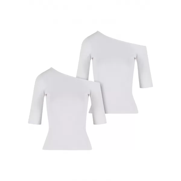  Dámské triko URBAN CLASSICS TB7096A WHITE/WHITE 